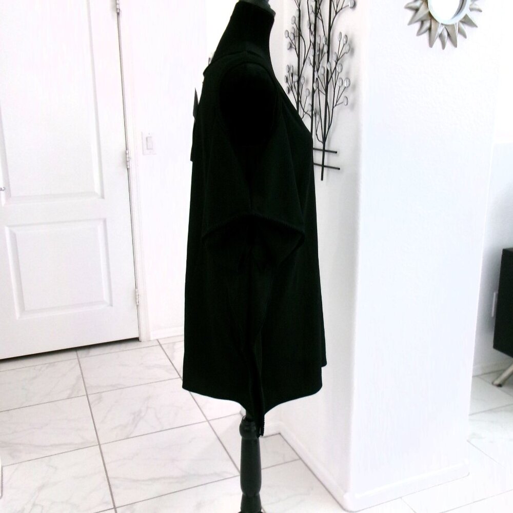 New Mambo Mini Dress Jet Black Batwing Sleeve Cover-up Beach Dress M / S - Picture 7 of 15